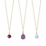 16 14 Karat Gold Birthstone Necklace (January-December)