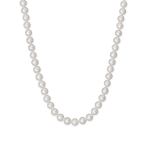 14 Karat Gold Knotted 6-6.5mm Near Round Cultured Freshwater Pearl Necklace