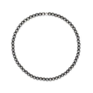 3mm Oxidized Bead Stretch Bracelet