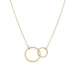16 + 2 14 Karat Gold Plated Circle Link Necklace