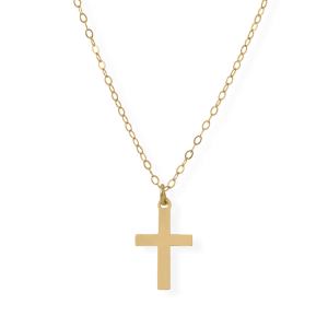 13+1 Gold-Filled Cross Charm Necklace