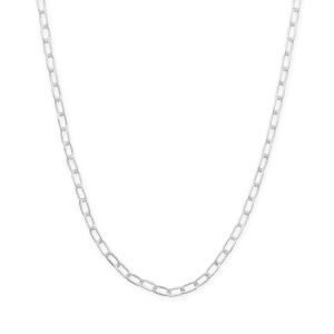 18 Smooth and Textured Link Necklace