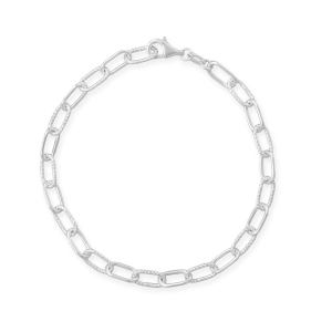 8 Smooth and Textured Link Bracelet