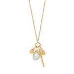26 + 2 14 Karat Gold Plated Charm Drop Necklace