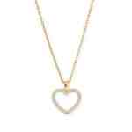 16 + 2 14 Karat Gold Plated CZ Heart Necklace