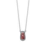 18 + 2 Oxidized Pink Spiny Oyster Necklace