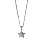 16 Black Rhodium Plated Diamond Studded Star Necklace