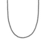 16 + 2 3mm Oxidized Bead Necklace