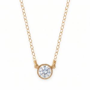 16 + 2 14/20 Gold Filled 6mm CZ Necklace