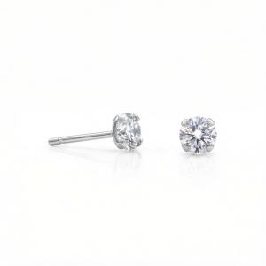 4mm CZ Stud Earrings