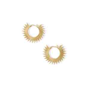 Shine On! 14 Karat Gold Plated Sunburst Earrings