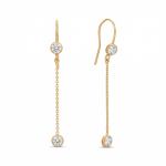14/20 Gold Filled Double CZ Drop Earrings