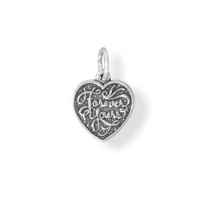 Small Oxidized Forever Mine/Forever Yours Charm
