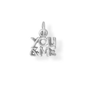 Oxidized YOU and ME Charm