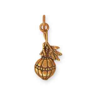 Silver or Gold Holiday Tree Ornament Charm