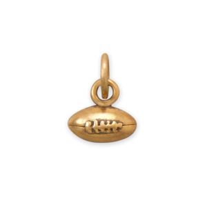 Silver or Gold Small 3D Football Charm