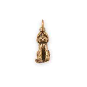 Silver or Gold 3D Sitting Labradoodle Charm