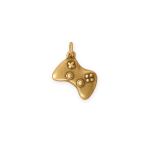 Silver or Gold 3D Video Game Controller Charm