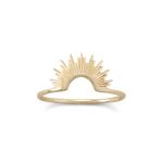 Shine On! 14 Karat Gold Plated Sunburst Ring