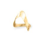 14 Karat Gold Plated Hammered V Chevron Ring