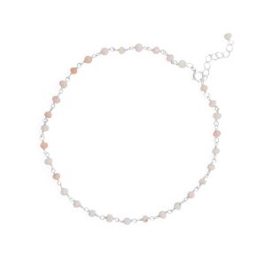 Pink Party! 9.5 + 1 Opal Bead Anklet