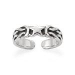 Oxidized Celtic Star Design Toe Ring