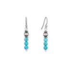 Stabilized Magnesite and Oxidized Bead Drop Earrings