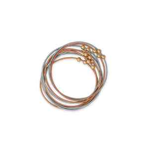 Two Tone Guitar String Bracelet Set