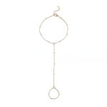 7.5 + 1 18 Karat Gold PVD Stainless Steel Satellite Hand Chain