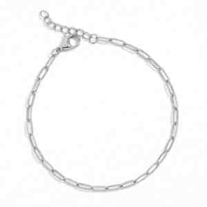 6.5 + 1 Stainless Steel Paperclip Bracelet