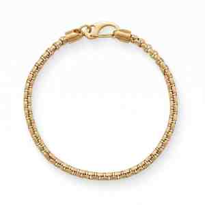8.5 4mm 18 Karat Gold PVD Stainless Steel Rounded Box Chain Men's Bracelet