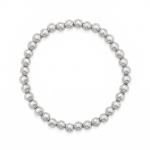 7.5 6mm Stainless Steel Bead Stretch Bracelet