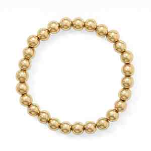 8 8mm 18 Karat Gold PVD Stainless Steel Bead Stretch Bracelet