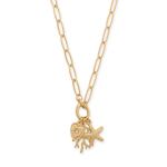 16 + 3 Gold Tone Starfish, Heart and Coral Fashion Necklace