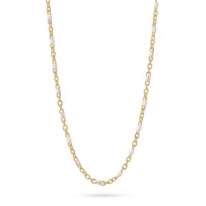 16 + 2 18 Karat Gold PVD Stainless Steel White Confetti Satellite Necklace