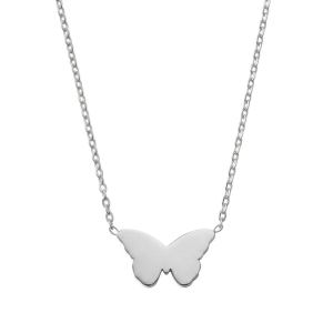 18 + 2 Stainless Steel Butterfly Necklace