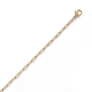 18 Karat Gold PVD Stainless Steel 2.5mm Paperclip Chain