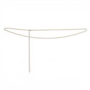 31 + 4 18 Karat Gold PVD Stainless Steel Singapore Waist Chain