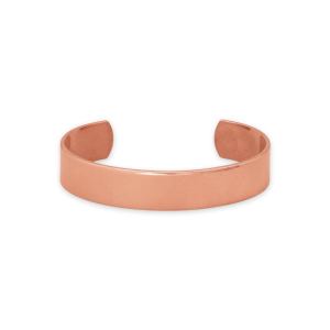 1/2 (12.5mm) Polished Solid Copper Unisex Cuff Bracelet