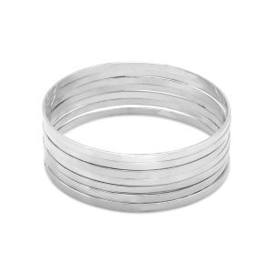 Set of Seven 8 Handmade Flat Bangles