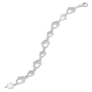 7.5 Cutout Paw Print Bracelet