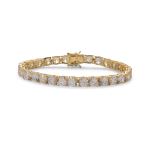 7.5 14 Gold Plated 6mm CZ Tennis Bracelet