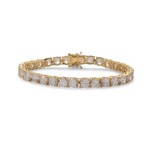 7.5 14 Gold Plated 6mm CZ Tennis Bracelet
