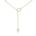 24 14 Karat Gold Plated Multishape Lariat Necklace