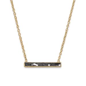 14 Karat Gold Plated Diamond Chip Necklace