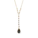 14 Karat Gold Plated Labradorite Drop Necklace