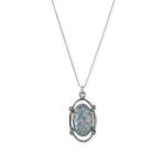 Oxidized Rope Design Ancient Roman Glass Necklace
