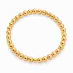 Gold filled stretch bracelet with round 5mm beads and a smaller accent bead