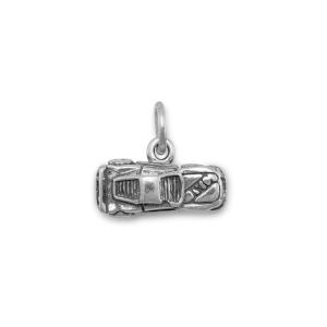 Oxidized 3D Small Race Car Charm