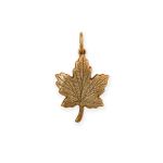 Silver or Gold 3D Maple Leaf Charm